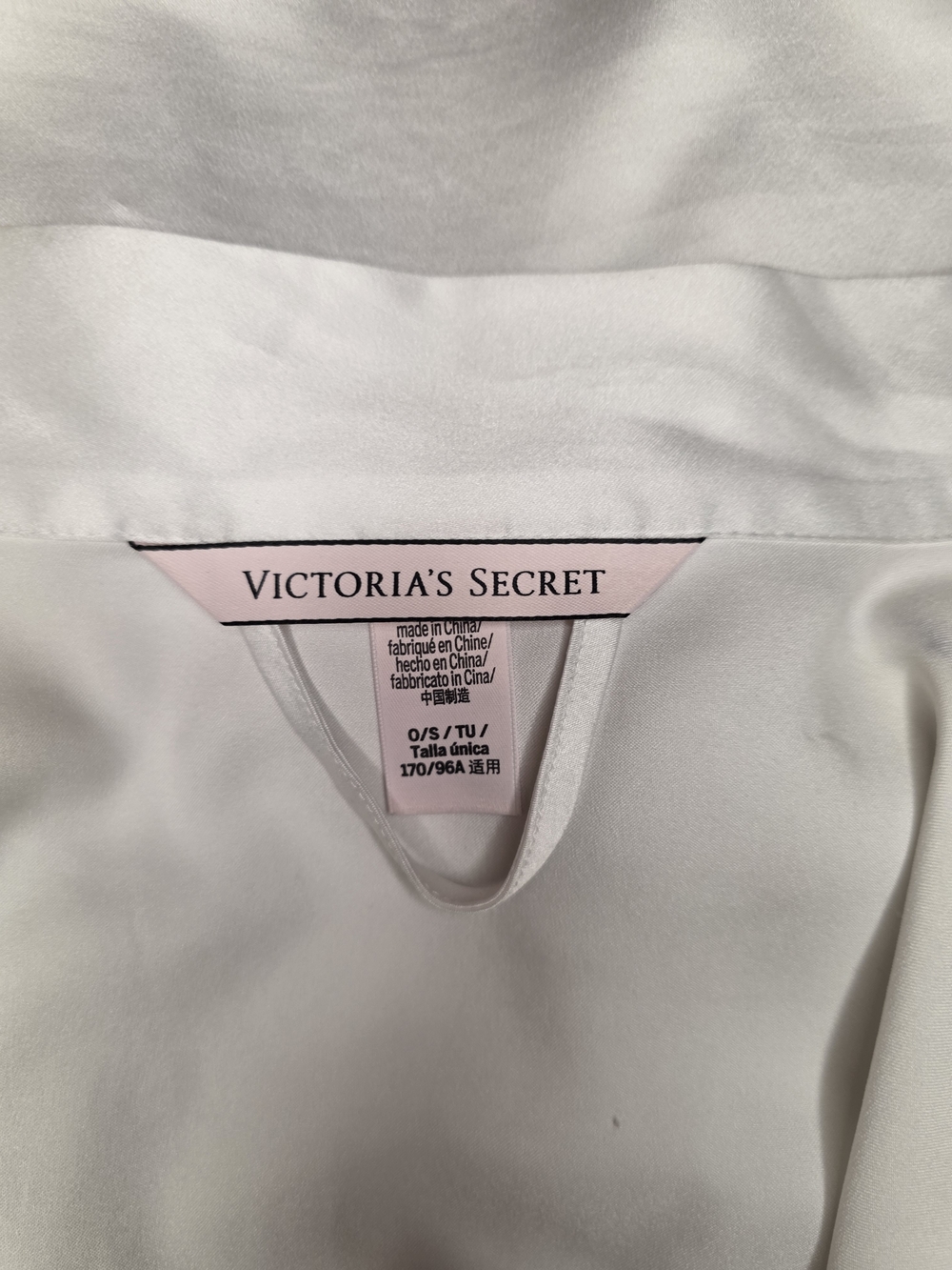 Victoria's Secret White Satin Bride Robe with Rhinestone Script - Picture 4 of 12